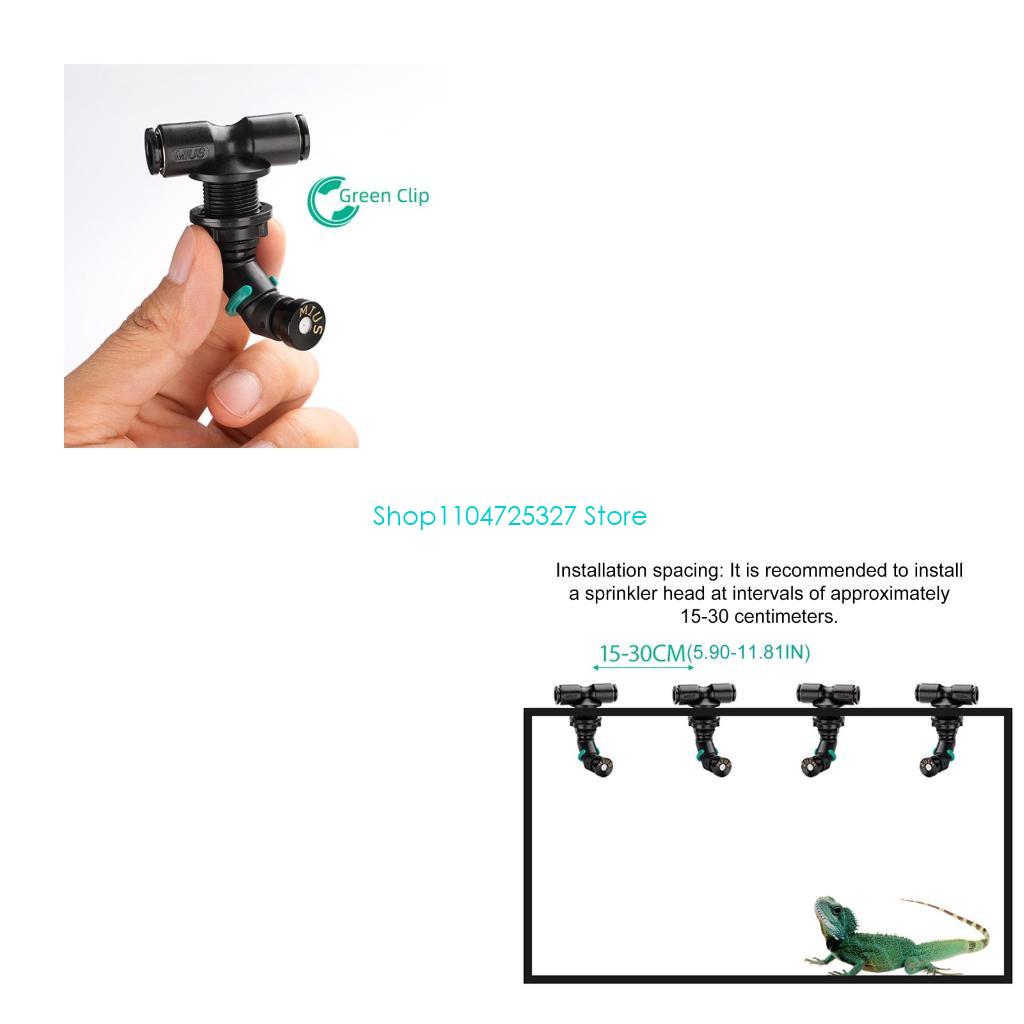 Misting Nozzle Reptile - D8KF 熱帯雨林タンク霧噴霧器ノズル 360 度調整可能なスプリンクラースプレー冷却